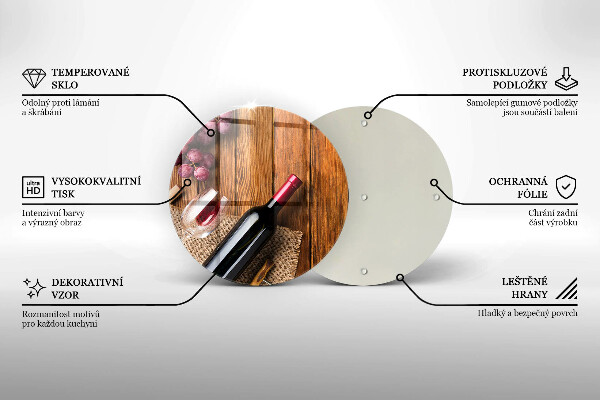 Deska kuchenna Butelka czerwonego wina