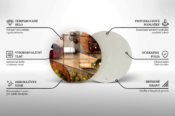 Deska kuchenna Butelki wina i winogrona