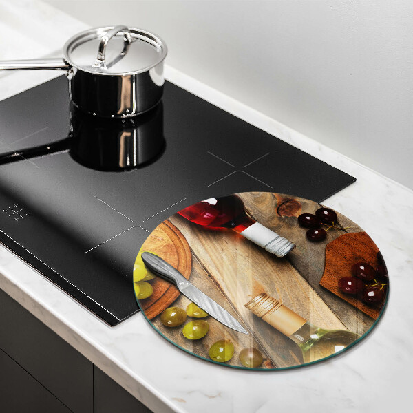 Deska kuchenna Butelki wina i winogrona