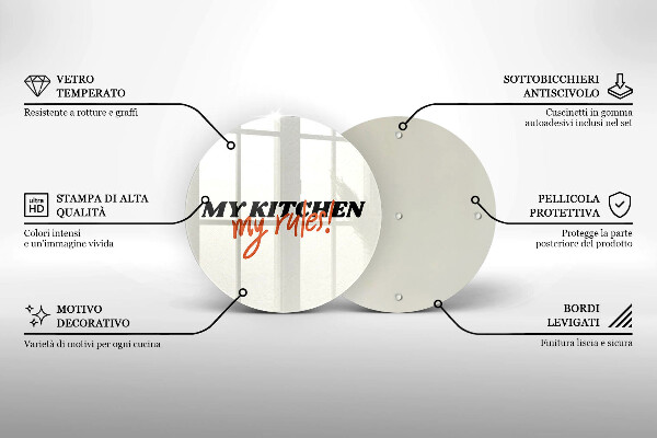 Deska kuchenna Napis My kitchen my rules