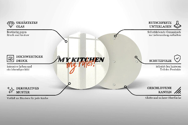 Deska kuchenna Napis My kitchen my rules