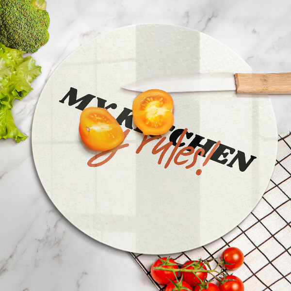 Deska kuchenna Napis My kitchen my rules