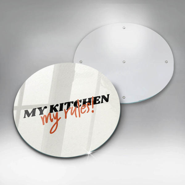 Deska kuchenna Napis My kitchen my rules