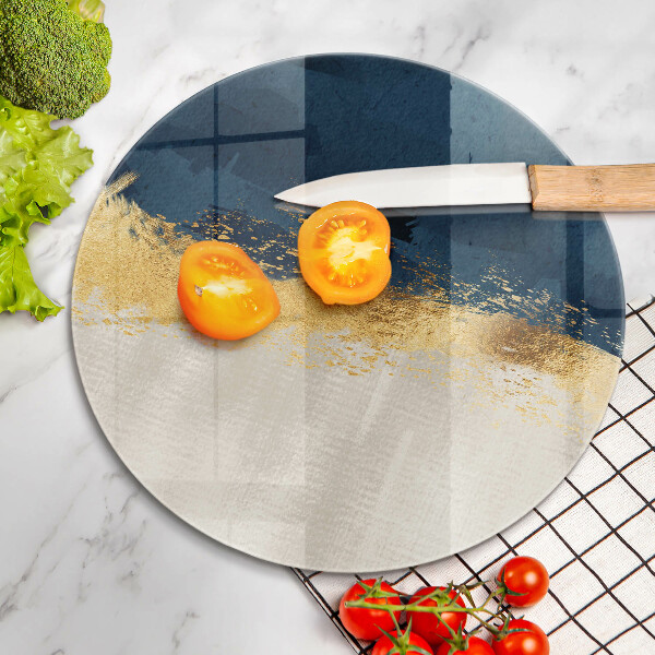 Deska kuchenna szklana Abstrakcja złoto