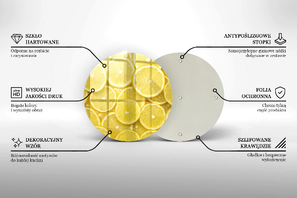 Deska kuchenna szklana Owoce cytryny