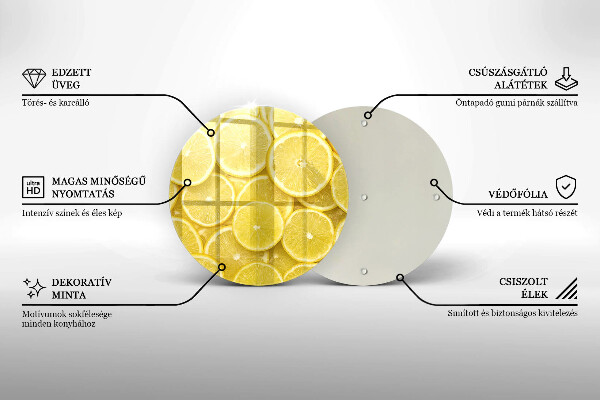 Deska kuchenna szklana Owoce cytryny