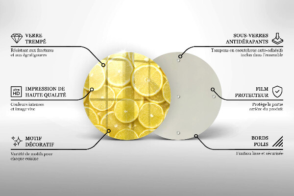 Deska kuchenna szklana Owoce cytryny