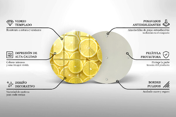 Deska kuchenna szklana Owoce cytryny