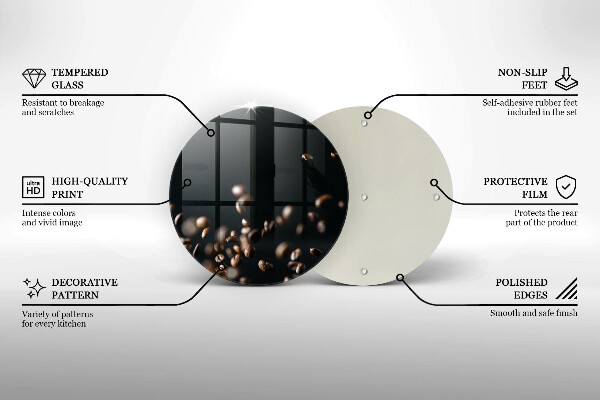 Deska kuchenna szklana Spadające ziarna kawy