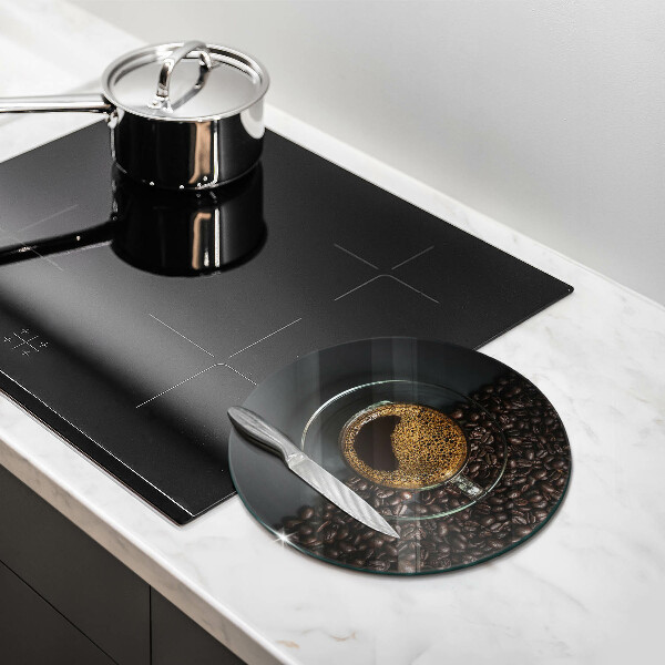 Deska kuchenna szklana Kawa i ziarna