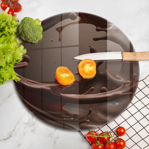 Deska kuchenna szklana Płynna czekolada