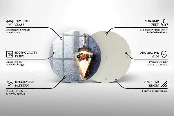 Deska kuchenna szklana Kawałek tortu