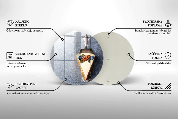 Deska kuchenna szklana Kawałek tortu