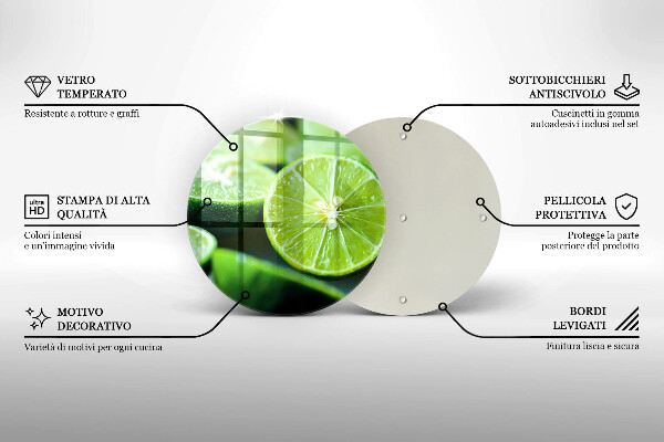 Deska kuchenna szklana Cytrusy limonki