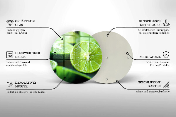 Deska kuchenna szklana Cytrusy limonki