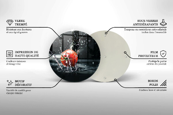 Szklana deska kuchenna Pomidor w wodzie