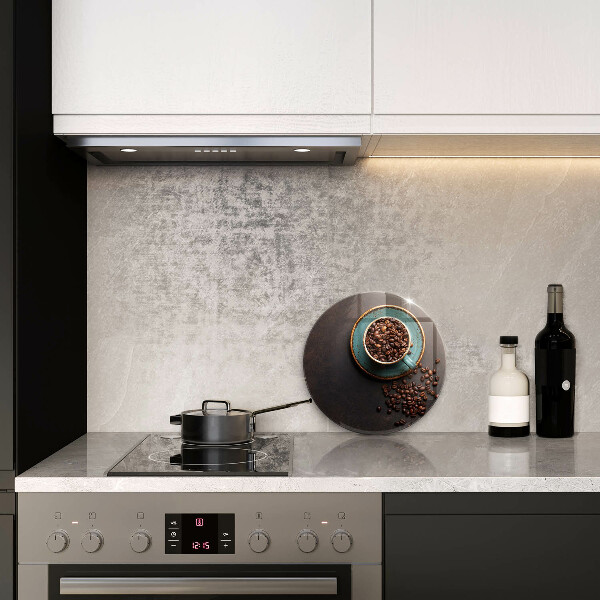 Szklana deska kuchenna Filiżanka ziarna kawy