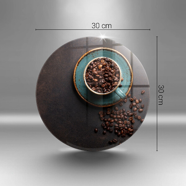 Szklana deska kuchenna Filiżanka ziarna kawy