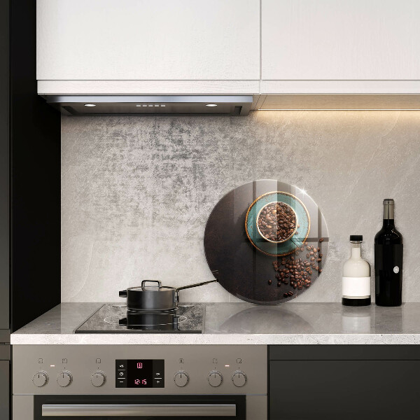 Szklana deska kuchenna Filiżanka ziarna kawy