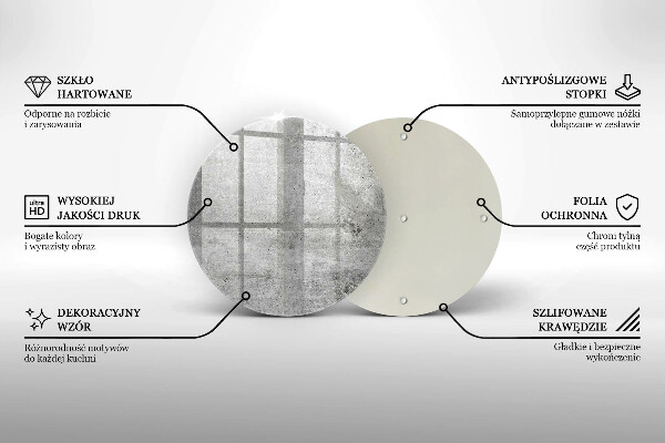 Szklana deska kuchenna Tekstura beton
