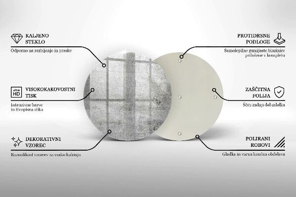 Szklana deska kuchenna Tekstura beton