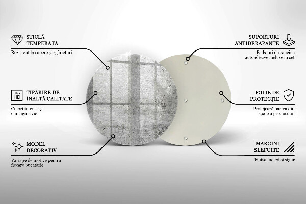 Szklana deska kuchenna Tekstura beton