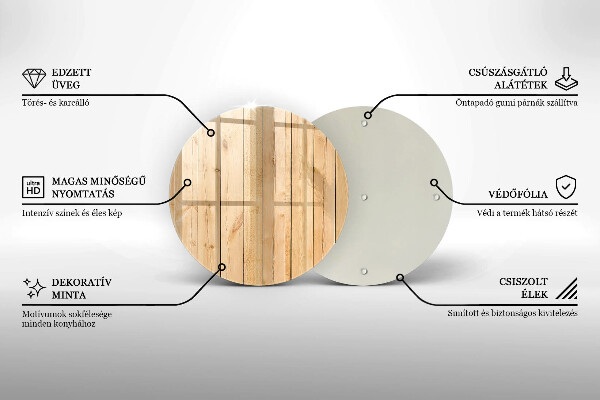 Szklana deska kuchenna Delikatne drewniane deski