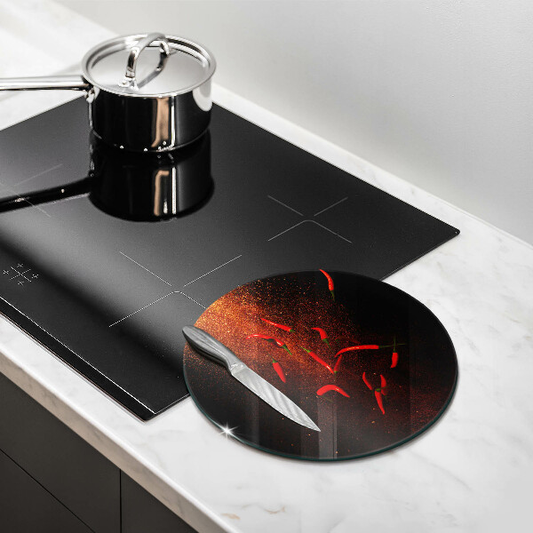 Szklana deska kuchenna Ostre papryczki chili