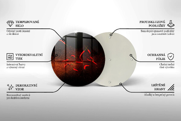 Szklana deska kuchenna Ostre papryczki chili