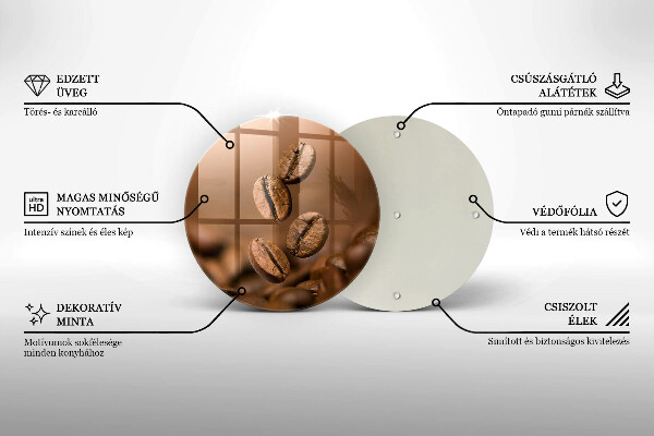 Szklana deska kuchenna Ziarna kawy