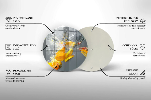 Szklana deska kuchenna Cytryny w wodzie