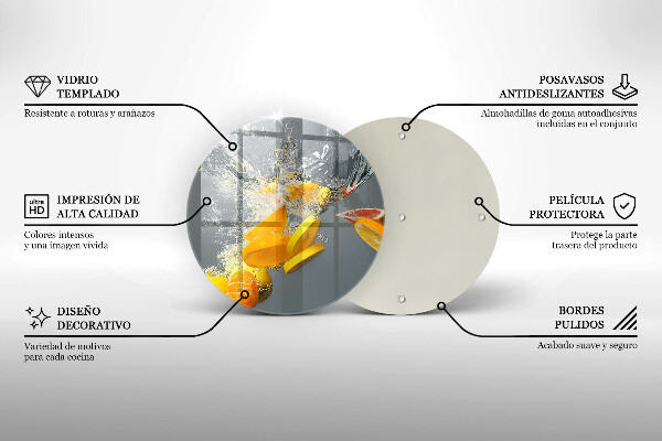 Szklana deska kuchenna Cytryny w wodzie