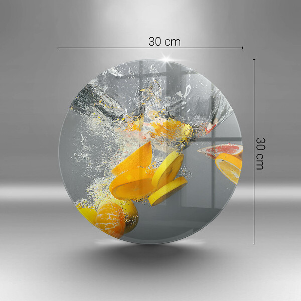 Szklana deska kuchenna Cytryny w wodzie