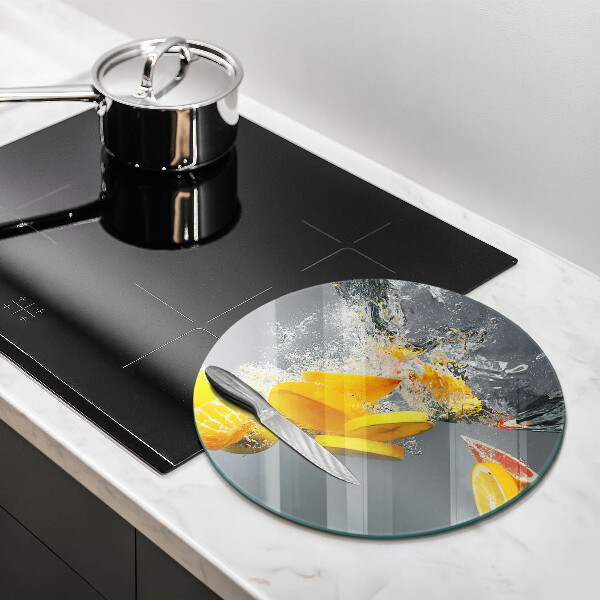 Szklana deska kuchenna Cytryny w wodzie