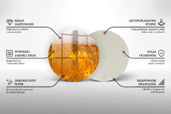 Szklana deska kuchenna Napój piwo piana