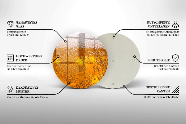 Szklana deska kuchenna Napój piwo piana