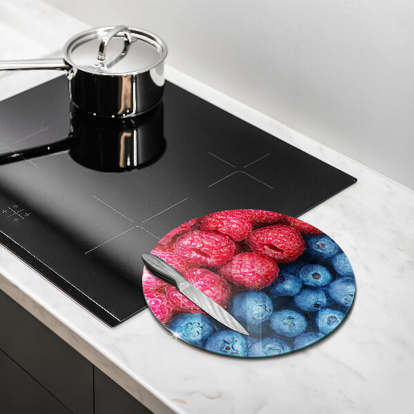 Szklana deska kuchenna Owoce maliny i borówki