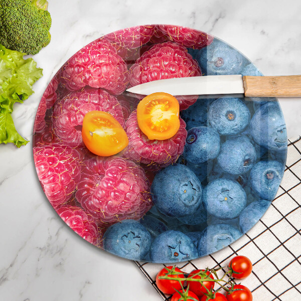 Szklana deska kuchenna Owoce maliny i borówki