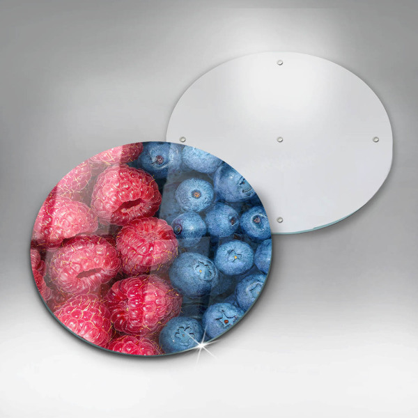 Szklana deska kuchenna Owoce maliny i borówki