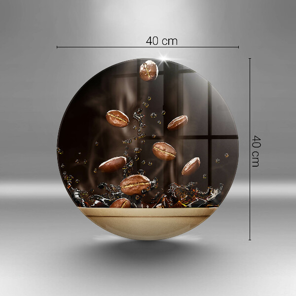 Szklana deska kuchenna Gorąca kawa ziarna