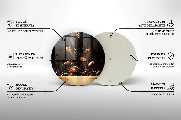 Szklana deska kuchenna Gorąca kawa ziarna