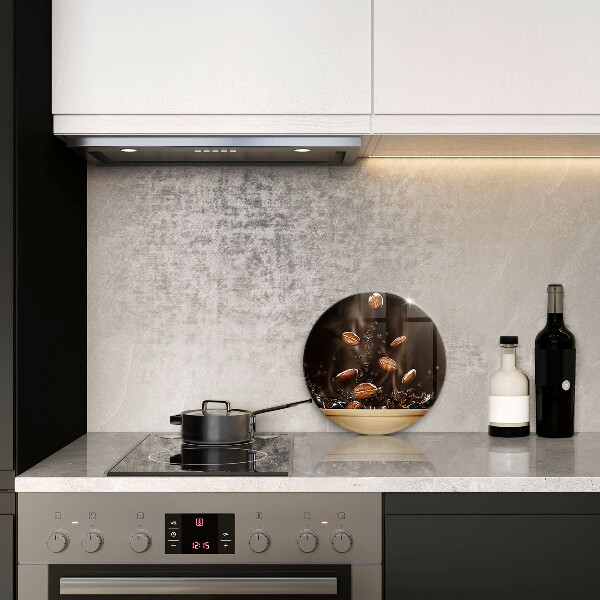 Szklana deska kuchenna Gorąca kawa ziarna