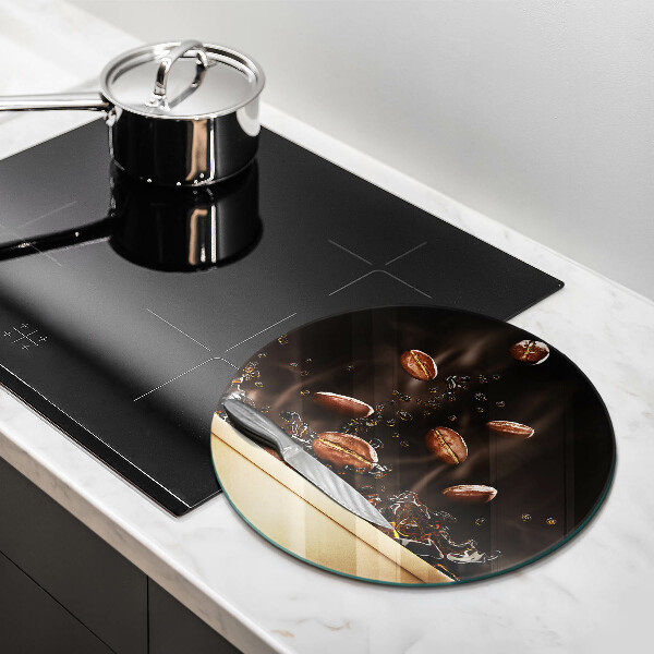 Szklana deska kuchenna Gorąca kawa ziarna