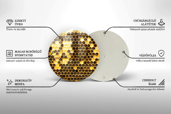 Szklana deska kuchenna Plaster miodu
