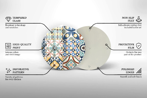 Deska kuchenna szklana Ozdobne płytki kafelki