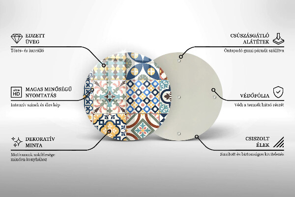 Deska kuchenna szklana Ozdobne płytki kafelki