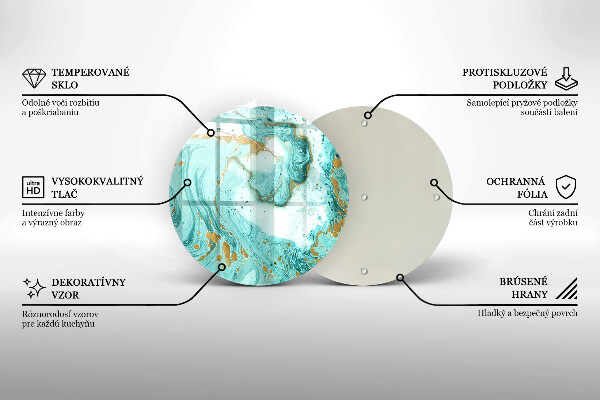 Deska kuchenna szklana Błękitna abstrakcja