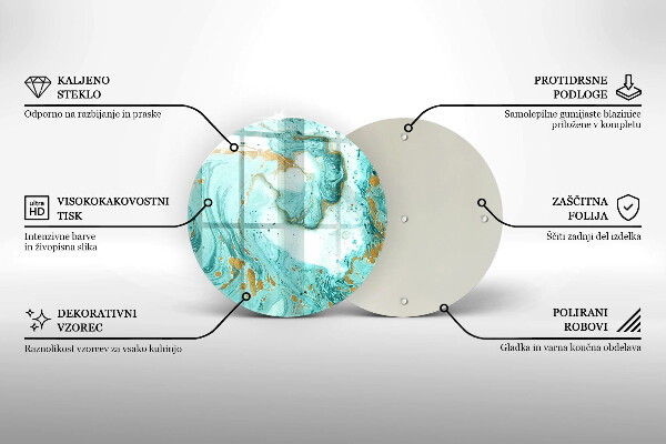 Deska kuchenna szklana Błękitna abstrakcja