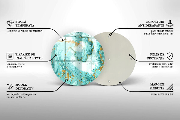 Deska kuchenna szklana Błękitna abstrakcja