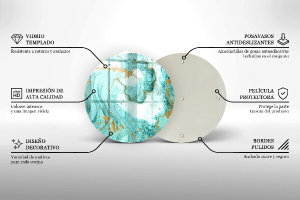 Deska kuchenna szklana Błękitna abstrakcja